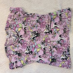 Disney flower the skunk scrub top